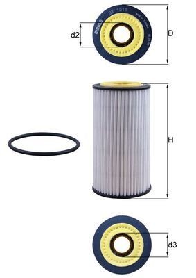 Mahle ölfilter 1311d für - mahle,