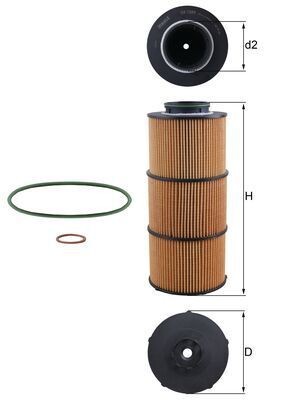 Mahle ölfilter 1389d - Ölfilter, ox