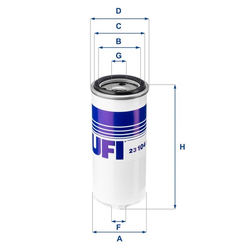 Ufi ölfilter 104 00 - ufi, 23.104.00