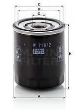MANN-FILTER W716/2 Ölfilter