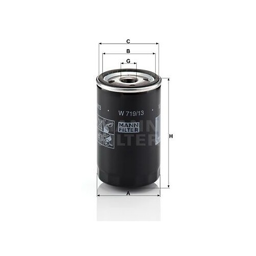 ölfilter mann filter 719 - w, 719/13